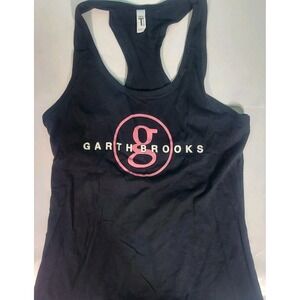 Garth Brooks Razor Back Tank Top Women L Black With‎ Graphics
